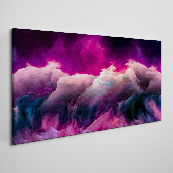 Waves of colors in purple Canvas Wall art