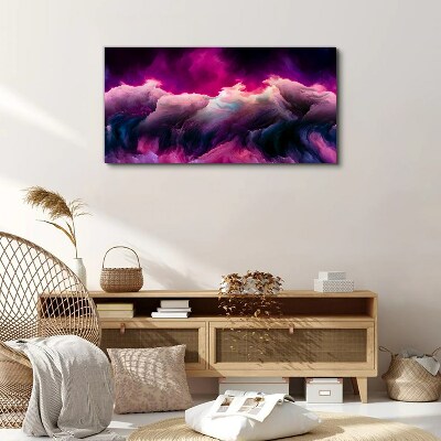 Waves of colors in purple Canvas Wall art