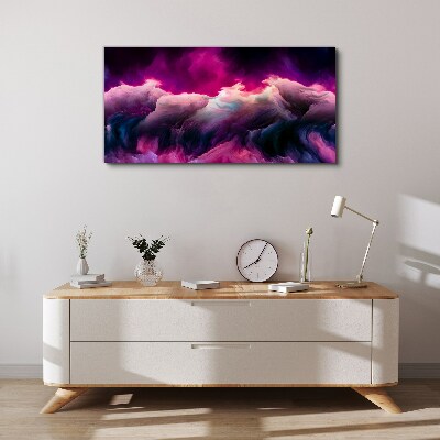 Waves of colors in purple Canvas Wall art