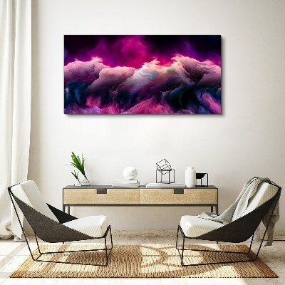 Waves of colors in purple Canvas Wall art