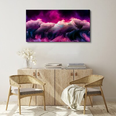 Waves of colors in purple Canvas Wall art