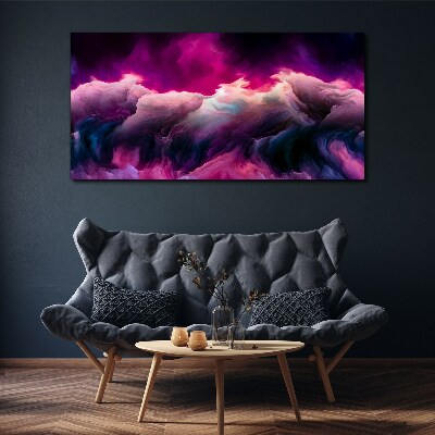 Waves of colors in purple Canvas Wall art