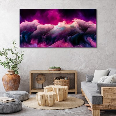 Waves of colors in purple Canvas Wall art
