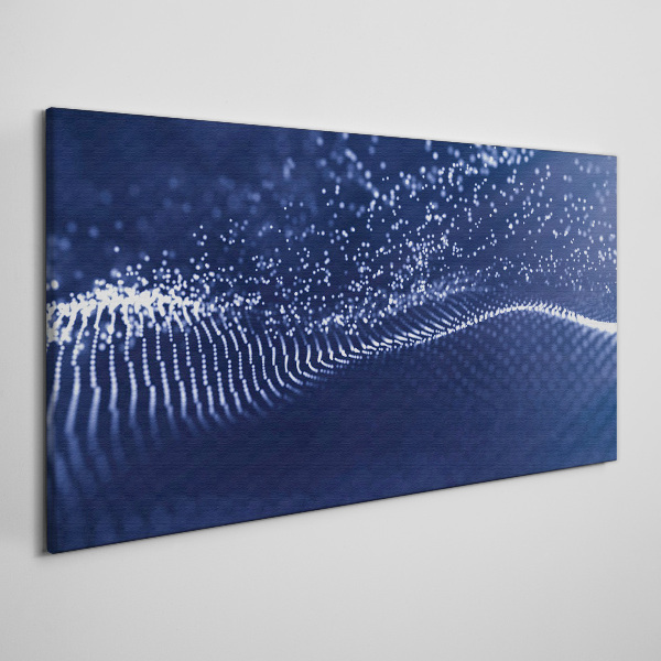 Blue Light Waves Canvas Wall art