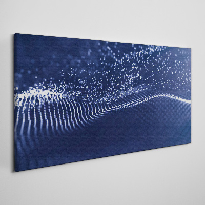 Blue Light Waves Canvas Wall art