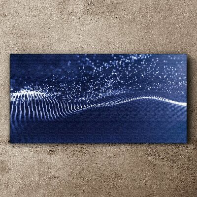 Blue Light Waves Canvas Wall art