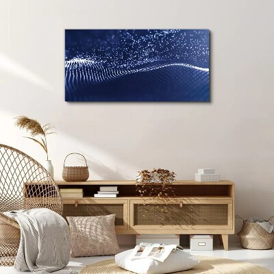 Blue Light Waves Canvas Wall art