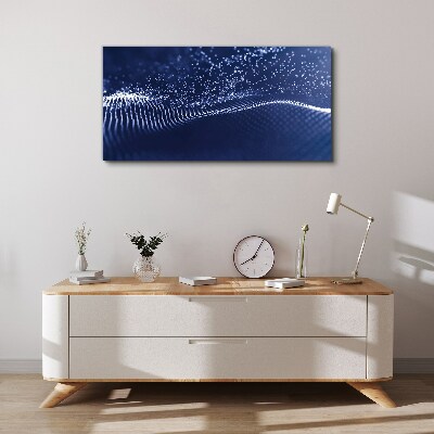 Blue Light Waves Canvas Wall art