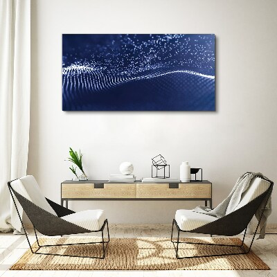 Blue Light Waves Canvas Wall art