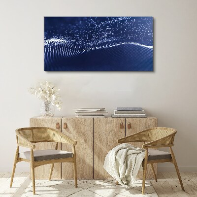 Blue Light Waves Canvas Wall art