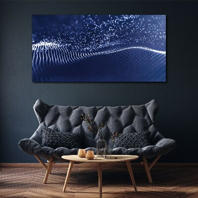 Blue Light Waves Canvas Wall art