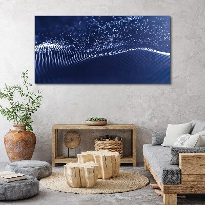 Blue Light Waves Canvas Wall art