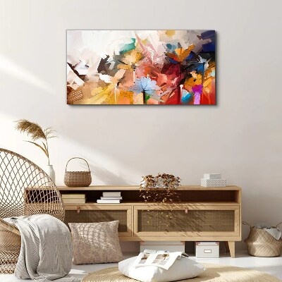 Colorful flowers in abstract style Canvas Wall art
