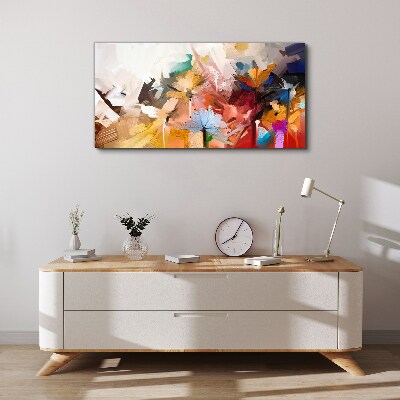Colorful flowers in abstract style Canvas Wall art