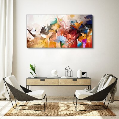 Colorful flowers in abstract style Canvas Wall art