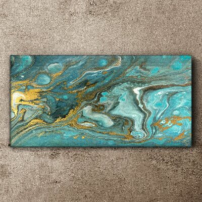 Sea wave with gold accents Canvas Wall art