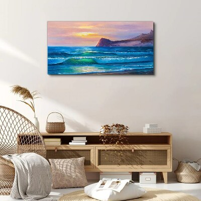 A quiet morning by the ocean Canvas Wall art