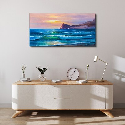 A quiet morning by the ocean Canvas Wall art
