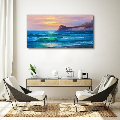 A quiet morning by the ocean Canvas Wall art