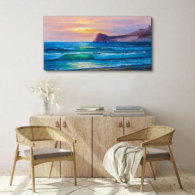 A quiet morning by the ocean Canvas Wall art