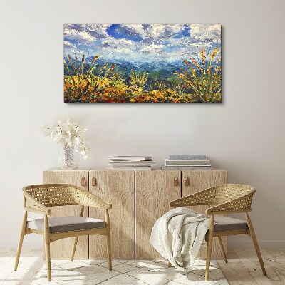 Summer mountain landscapes Canvas Wall art