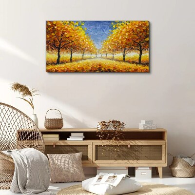 Park trees autumn leaves Canvas Wall art