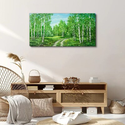 Nature forest path Canvas Wall art