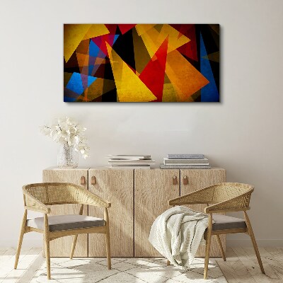 Geometry abstraction threesome Canvas Wall art