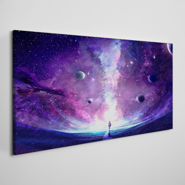 A space journey through the galaxy Canvas Wall art