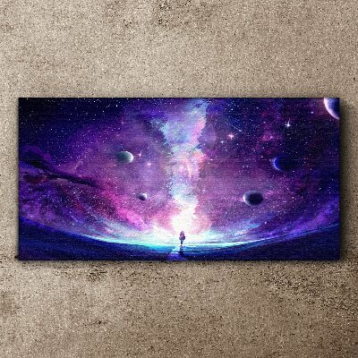 A space journey through the galaxy Canvas Wall art