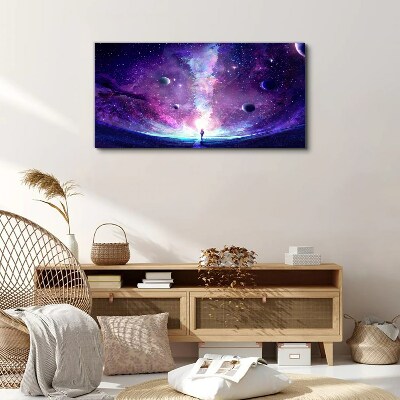 A space journey through the galaxy Canvas Wall art