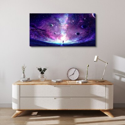 A space journey through the galaxy Canvas Wall art