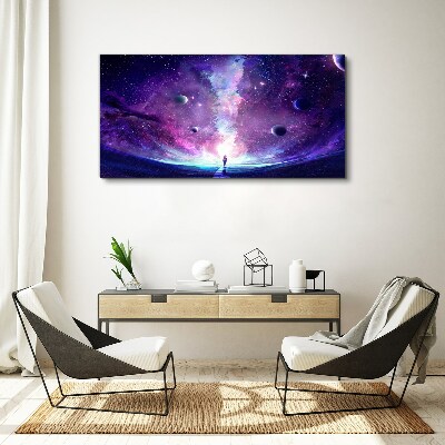 A space journey through the galaxy Canvas Wall art