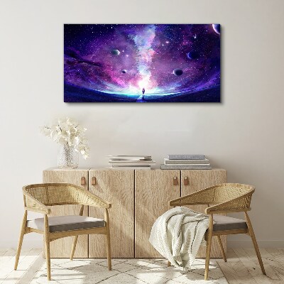 A space journey through the galaxy Canvas Wall art