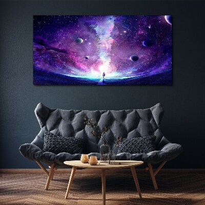 A space journey through the galaxy Canvas Wall art
