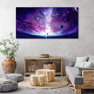A space journey through the galaxy Canvas Wall art