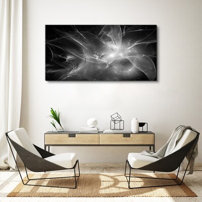 Futuristic abstractions in monochrome Canvas Wall art