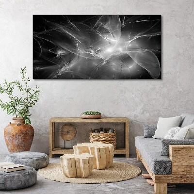 Futuristic abstractions in monochrome Canvas Wall art
