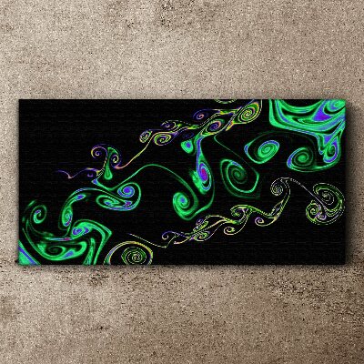Waves of colorful spirals Canvas Wall art