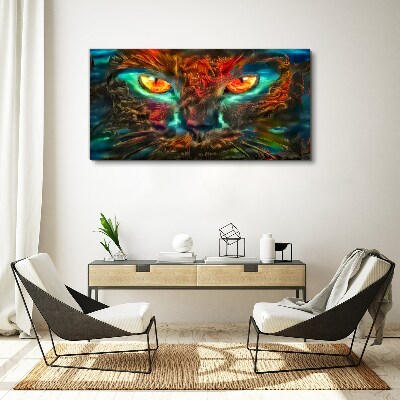 Mystery Cat Eyes Canvas Wall art
