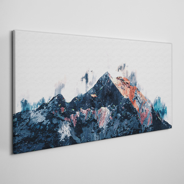 Mountain panorama in abstract form Canvas Wall art