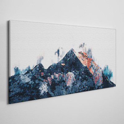 Mountain panorama in abstract form Canvas Wall art