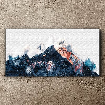 Mountain panorama in abstract form Canvas Wall art