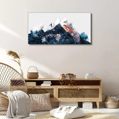 Mountain panorama in abstract form Canvas Wall art