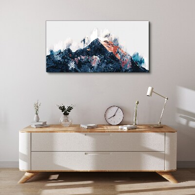 Mountain panorama in abstract form Canvas Wall art