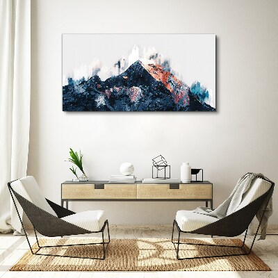 Mountain panorama in abstract form Canvas Wall art