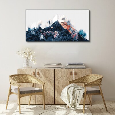 Mountain panorama in abstract form Canvas Wall art