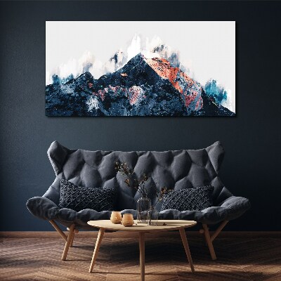 Mountain panorama in abstract form Canvas Wall art