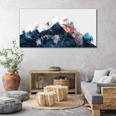 Mountain panorama in abstract form Canvas Wall art