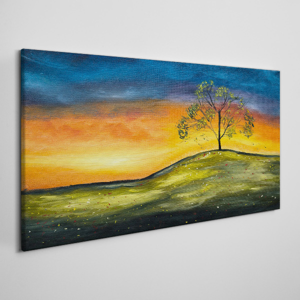 Prairie sunset sky Canvas Wall art